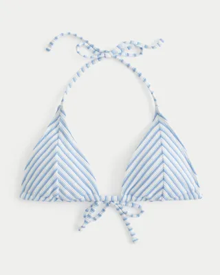 Scrunch Ribbed String Triangle Bikini Top