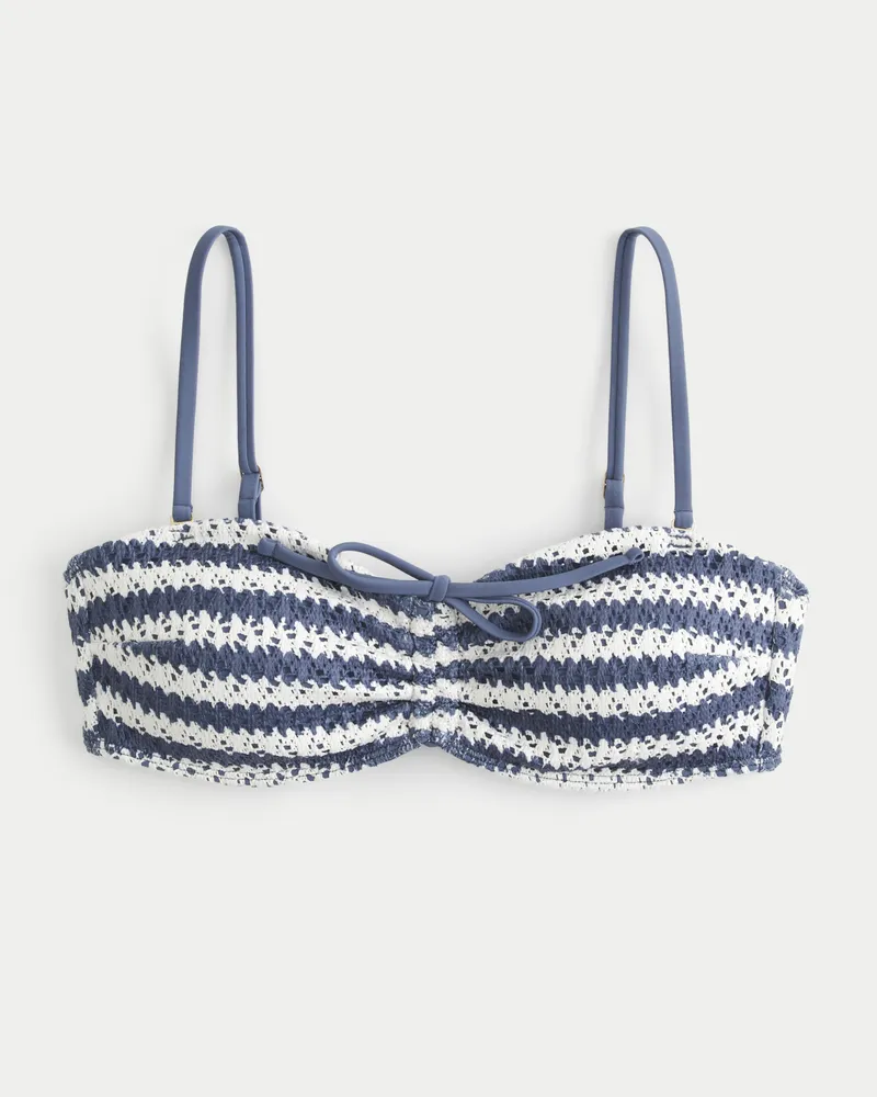 Hollister Halter Neck Lace Up Detail Bikini Top