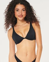 High Apex Scrunch Ribbed Underwire Bikini Top