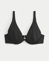 High Apex Scrunch Ribbed Underwire Bikini Top