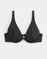 High Apex Ribbed Underwire Bikini Top