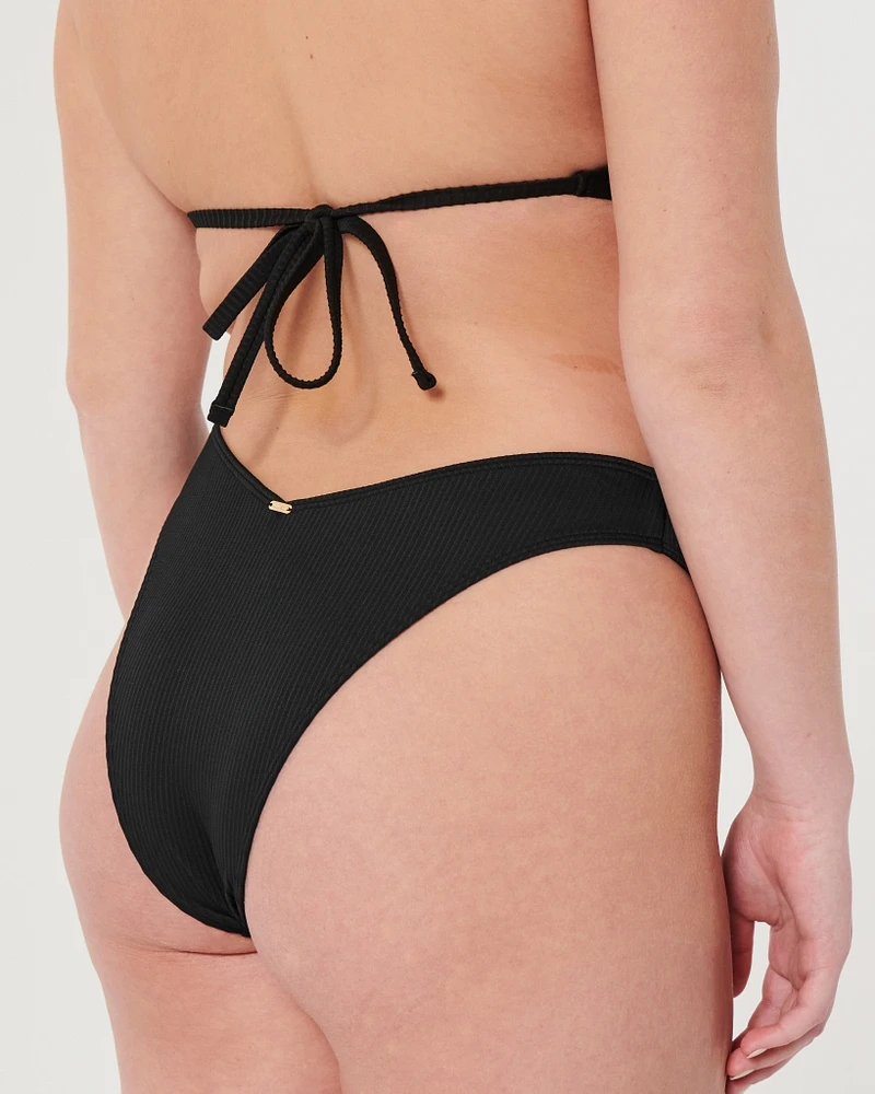 Ribbed High-Leg V-Waist Cheekiest Bikini Bottom