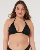 Scrunch-Ribbed Multi-Way Triangle Bikini Top