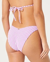 Scrunch Ribbed V-Front High-Leg Cheeky Bikini Bottom