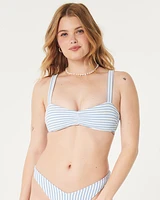 Scrunch-Ribbed Cinch Scoop Bikini Top