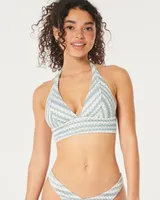 Crochet Longline Triangle Bikini Top