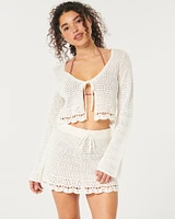 Crochet-Style Cover Up Skirt