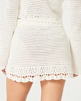 Crochet-Style Cover Up Skirt