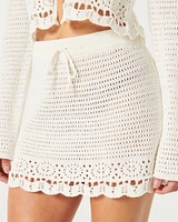 Crochet-Style Cover Up Skirt