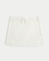 Crochet-Style Cover Up Skirt