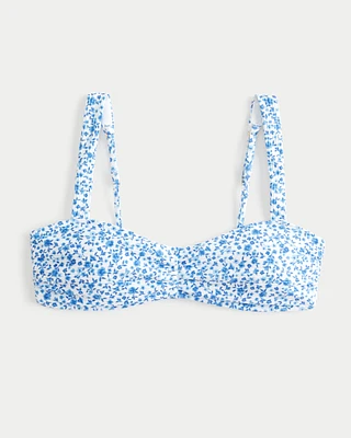 Ribbed Cinch Scoop Bikini Top