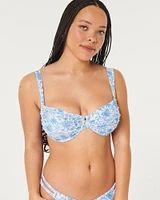 Curvy Embroidered Balconette Bikini Top