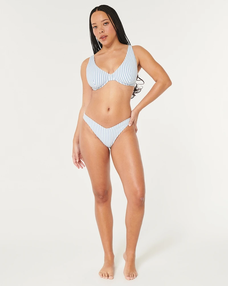 Curvy High Apex Scrunch-Ribbed Underwire Bikini Top