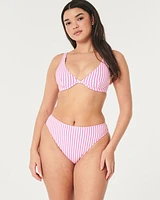 Curvy High-Leg High-Waist Scrunch-Ribbed Cheeky Bikini Bottom