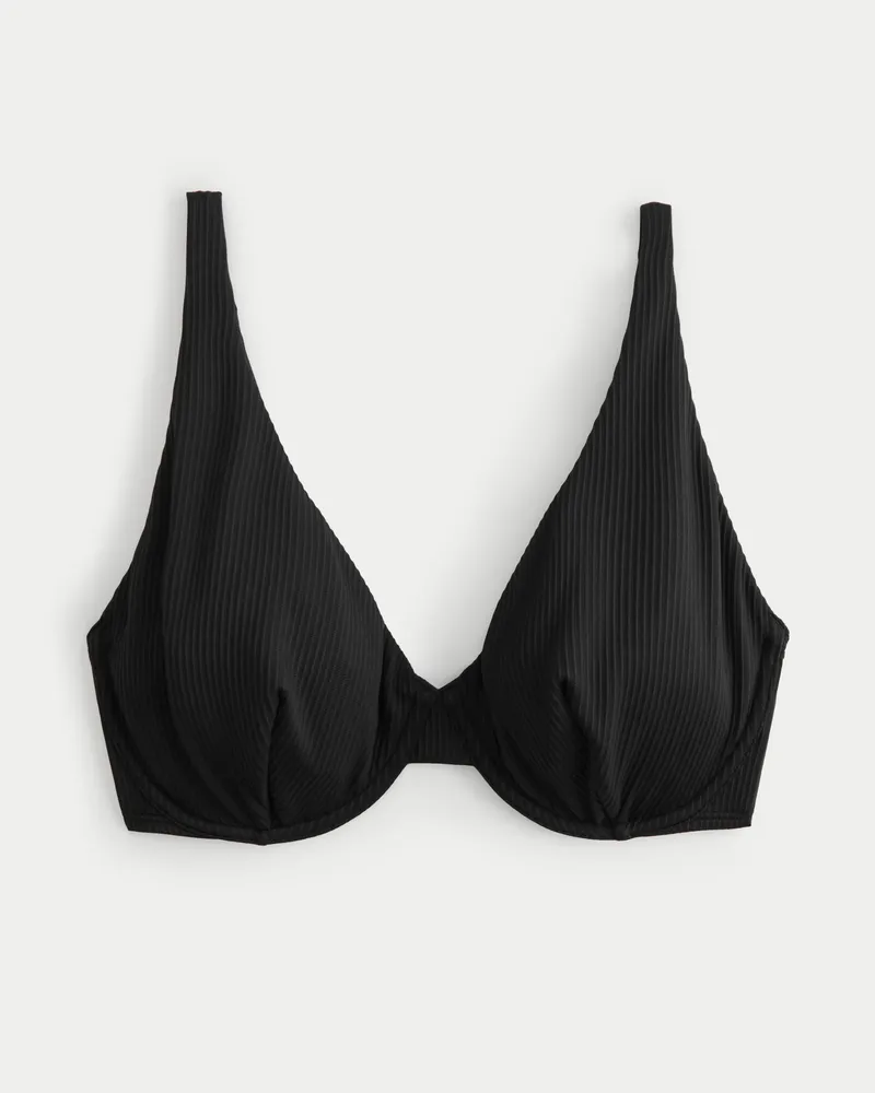 Curvy High Apex Ribbed Underwire Bikini Top