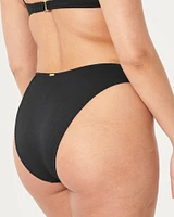 Curvy High-Leg High-Waist Ribbed Bikini Bottom