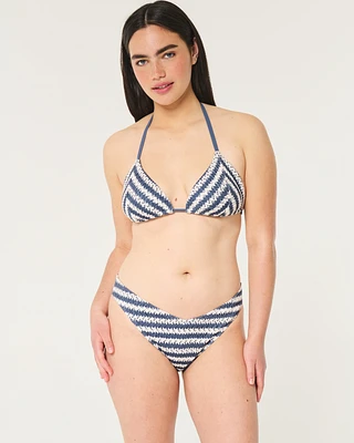 High-Leg Crochet-Style Cheeky Bikini Bottom