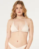 Scrunch-Ribbed Multi-Way Triangle Bikini Top