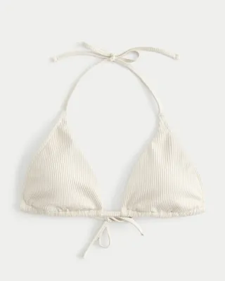 Scrunch-Ribbed Multi-Way Triangle Bikini Top
