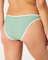 Contrast Strap High-Leg Cheeky Bikini Bottom