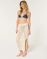 Crochet-Style Cover Up Maxi Skirt