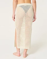 Crochet-Style Cover Up Maxi Skirt