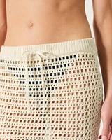 Crochet-Style Cover Up Maxi Skirt