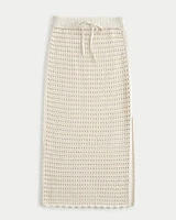 Crochet-Style Cover Up Maxi Skirt