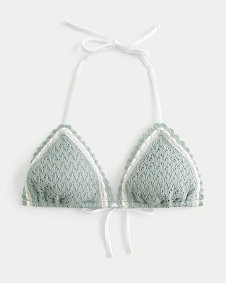 Crochet-Style Triangle Bikini Top