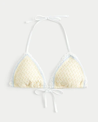 Crochet-Style Triangle Bikini Top