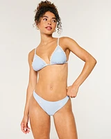 Embroidered Low-Rise Cheeky Bikini Bottom