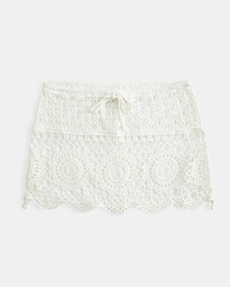 Crochet-Style Cover Up Skirt