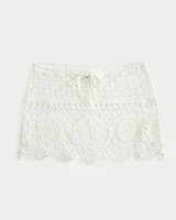 Crochet-Style Cover Up Skirt