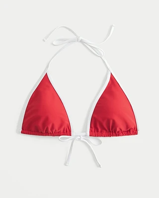 Pop Color Triangle Bikini Top