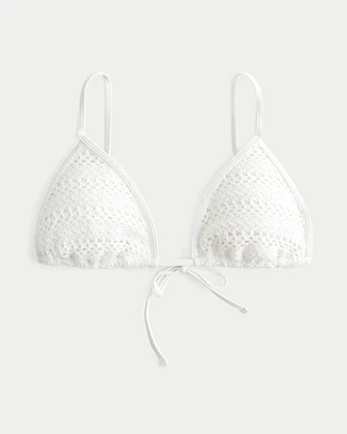 Crochet-Style Triangle Bikini Top