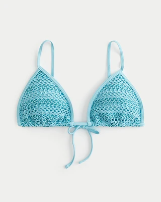 Crochet-Style Triangle Bikini Top