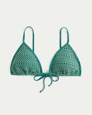 Crochet-Style Triangle Bikini Top