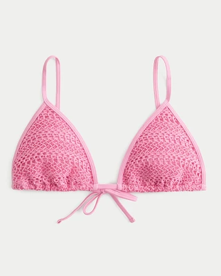 Crochet-Style Triangle Bikini Top