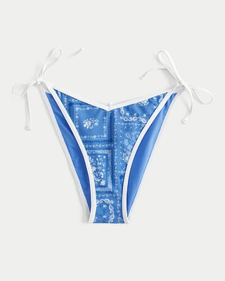 Pop Color Side-Tie Cheeky Bikini Bottom