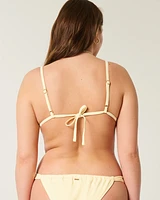 Embroidered Triangle Bikini Top