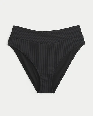 Ribbed High-Waist Bikini Bottom