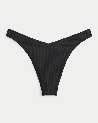 Ribbed High-Leg Cheekiest Bikini Bottom