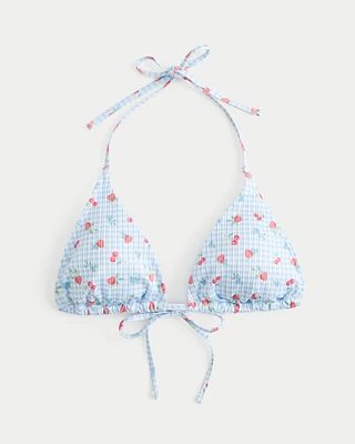 Ribbed Multi-Way Triangle Bikini Top