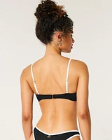 Ribbed Plunge Underwire Bikini Top