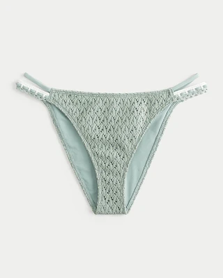 Crochet-Style Cheeky Bikini Bottom