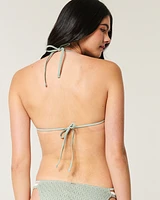 Crochet-Style Mixed Triangle Bikini Top
