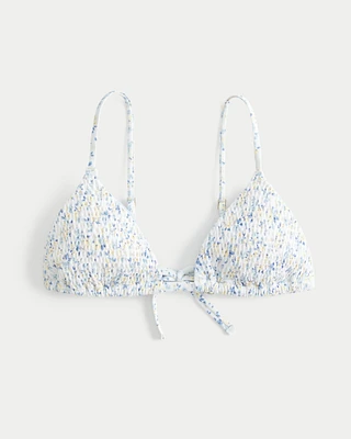 Smocked Triangle Bikini Top