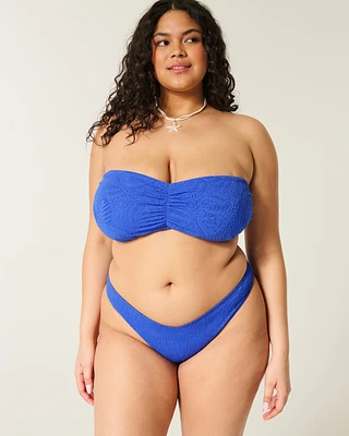 High-Leg V-Waist Jacquard Cheeky Bikini Bottom