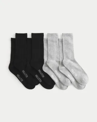 Embroidered Crew Socks 4-Pack