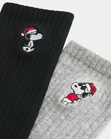 Snoopy Graphic Crew Socks 2-Pack